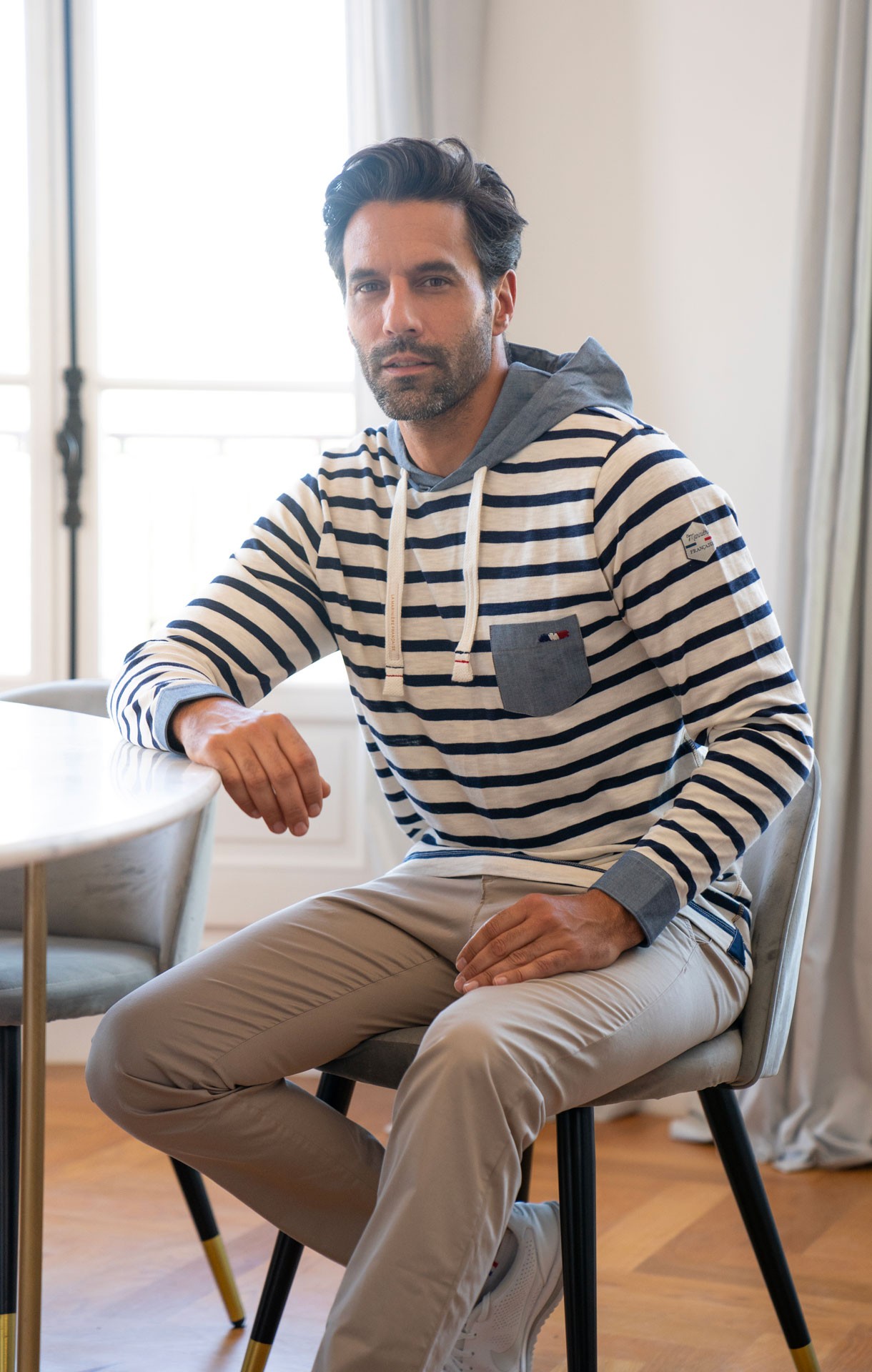 Sweat à Capuche Cape Juby Pour Homme - Bleu - Taille M - Occasion Très Bon état