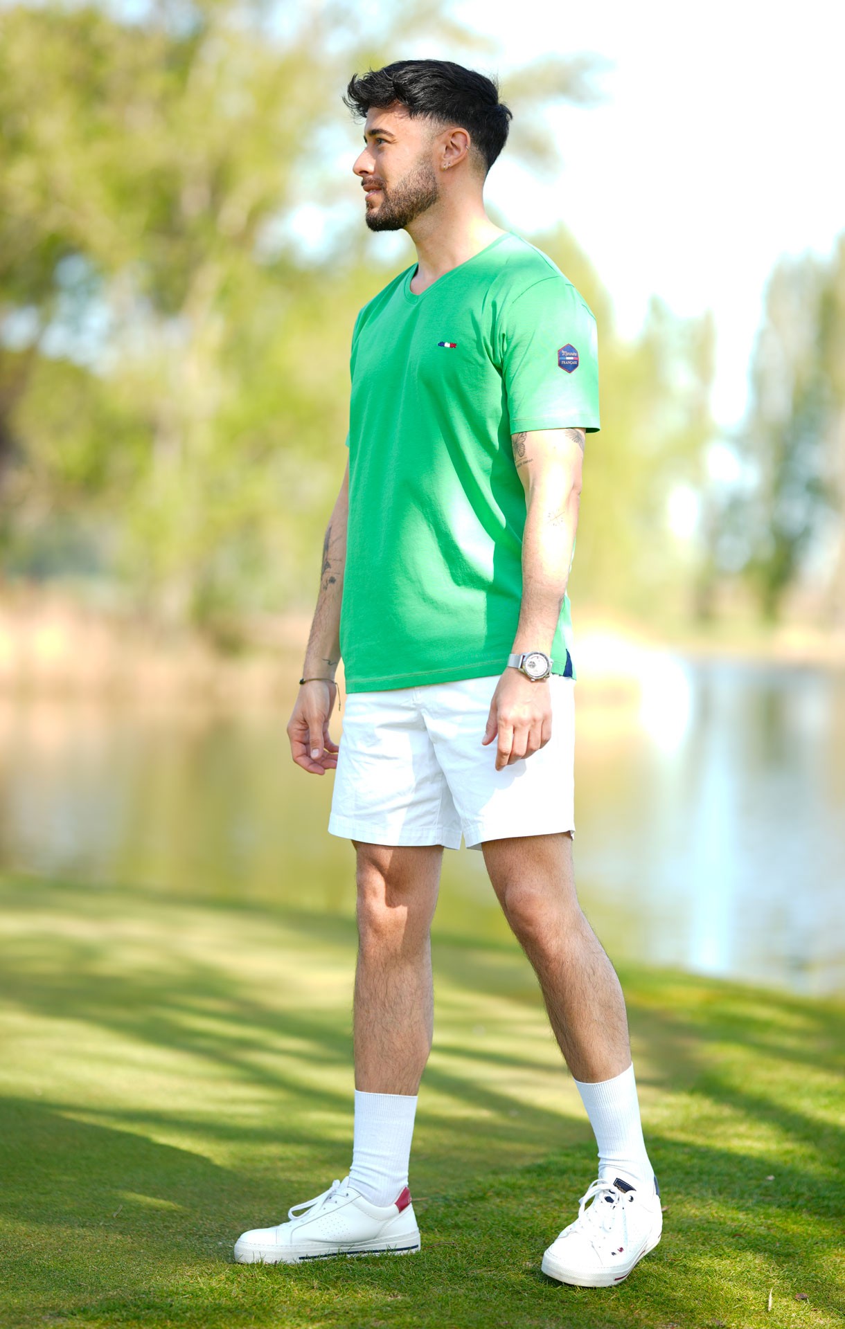 T Shirt Jules Collection Homme Tee-shirt Col V Manches Courtes La