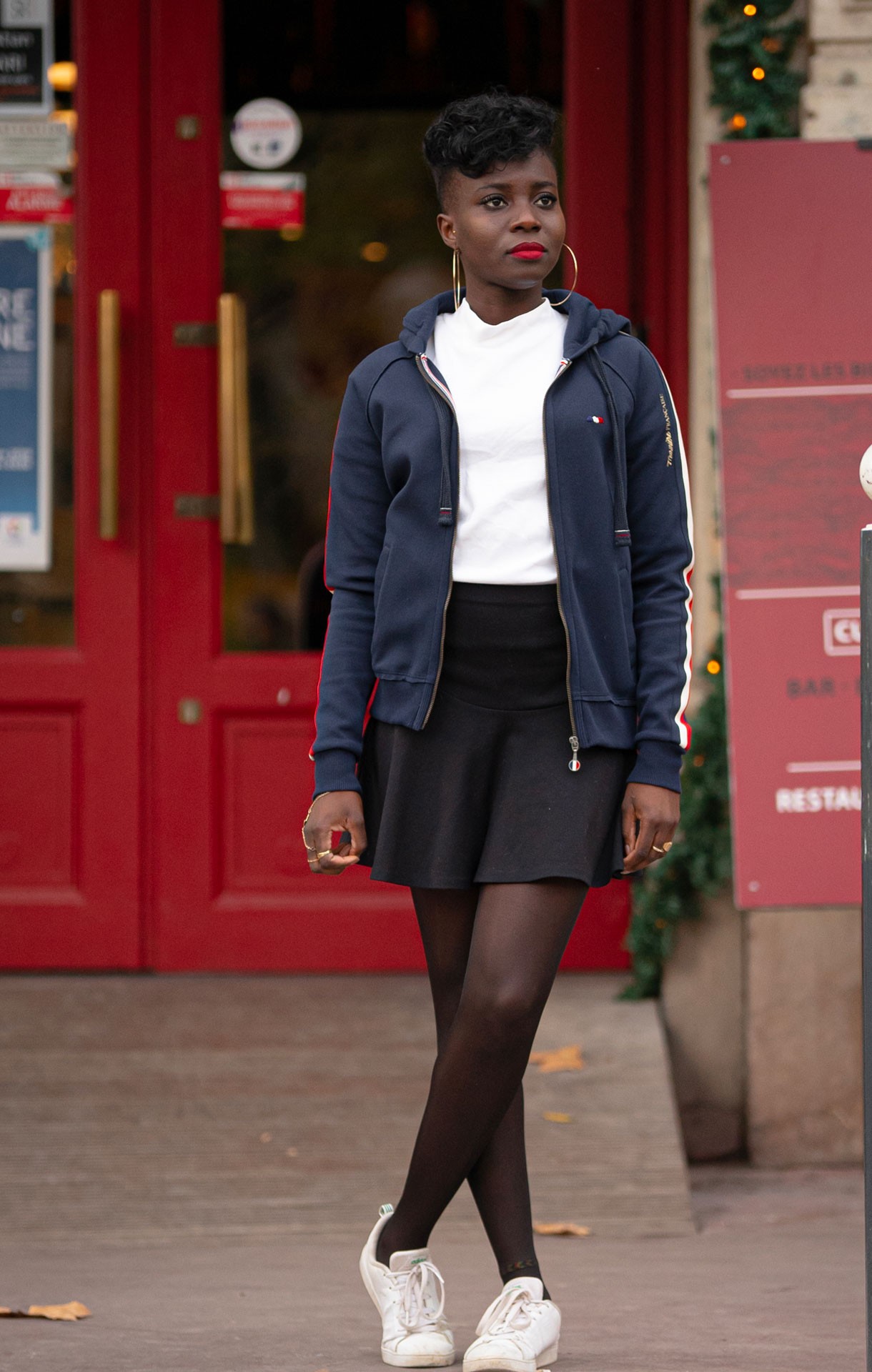 Veste zippée à capuche Sweatshirt Femme La Marinière Française