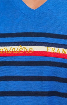 T-shirt homme GUILLAUME BLEU AZUR MARINE