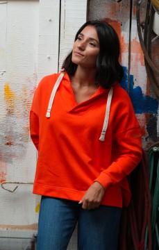 Sweat Capuche femme SALOME CORAIL