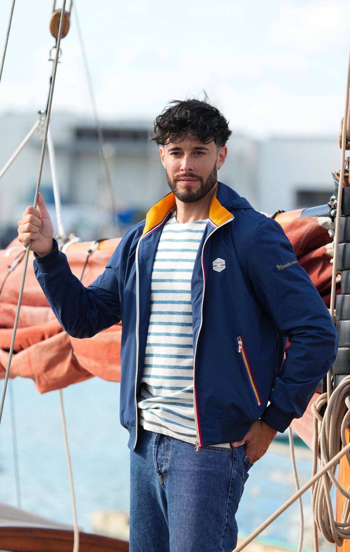 Coupe vent Karl Bis Marine|Mode Homme| La Marinière Française