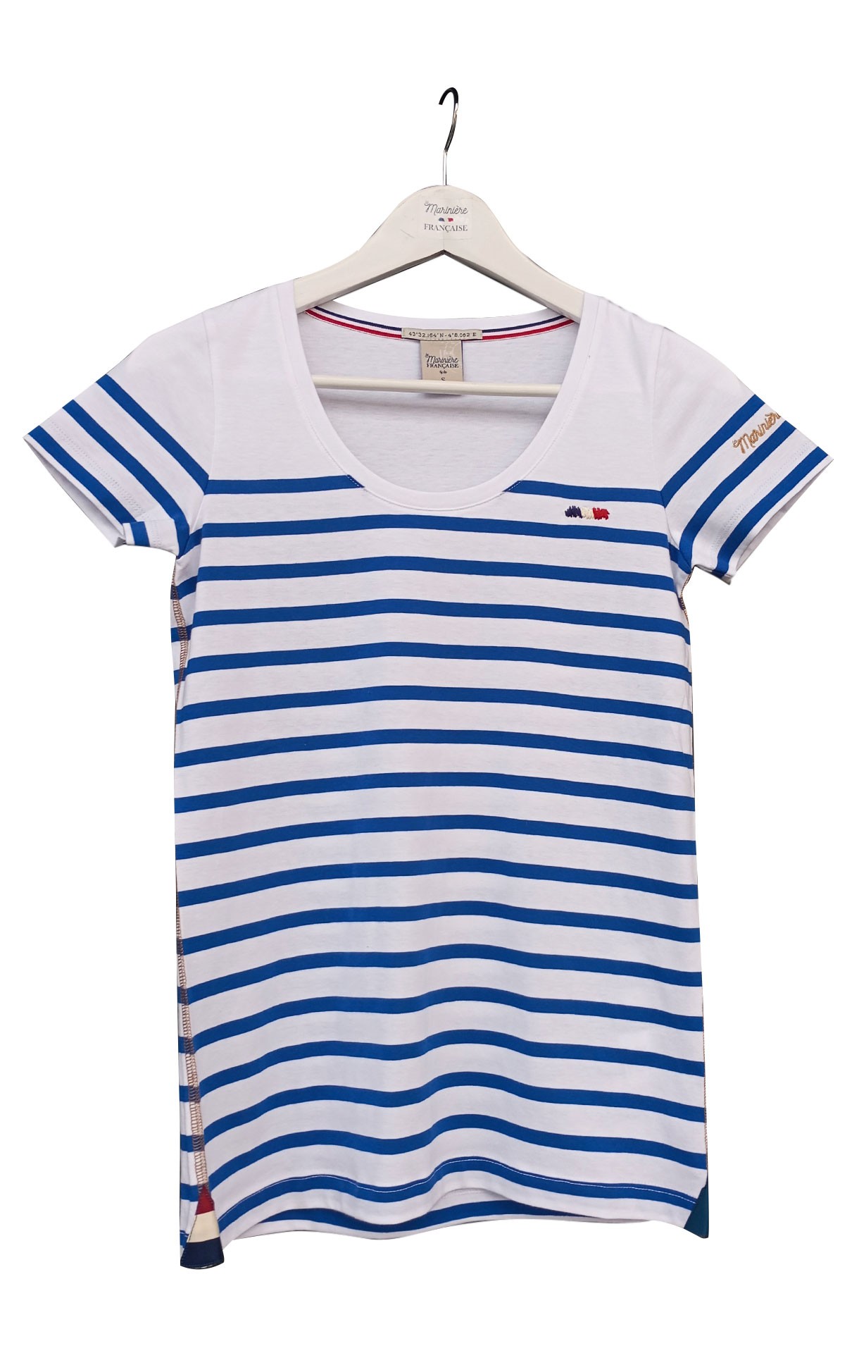 Tee-shirt marin femme MIRABELLE BLANC/BLEU