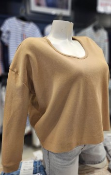 Top Femme BLANCHE OCRE