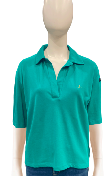 Polo manches courtes femme EDWIN VERT