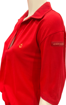 Polo manches courtes femme EDWIN ROUGE