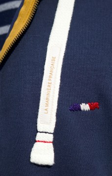 Sweat zippé à capuche Homme FLAVIEN MARINE