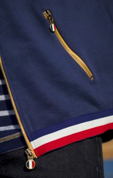Sweat zippé à capuche Homme FLAVIEN MARINE