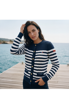 Pull femme AUBE MARINE BLANC