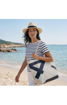 Tee-shirt femme CLEO BLANC MARINE