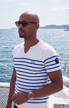 T-shirt homme BRIAC BLANC BLEU