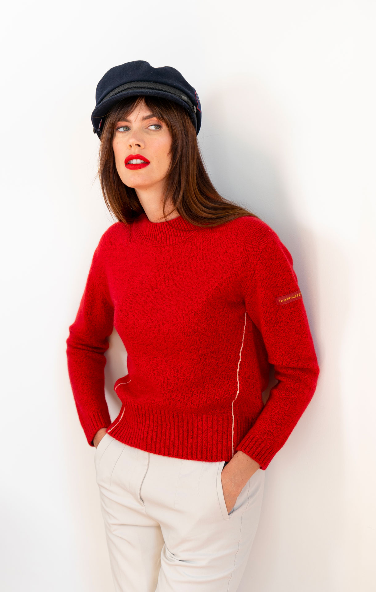 Pull marianne rouge femme